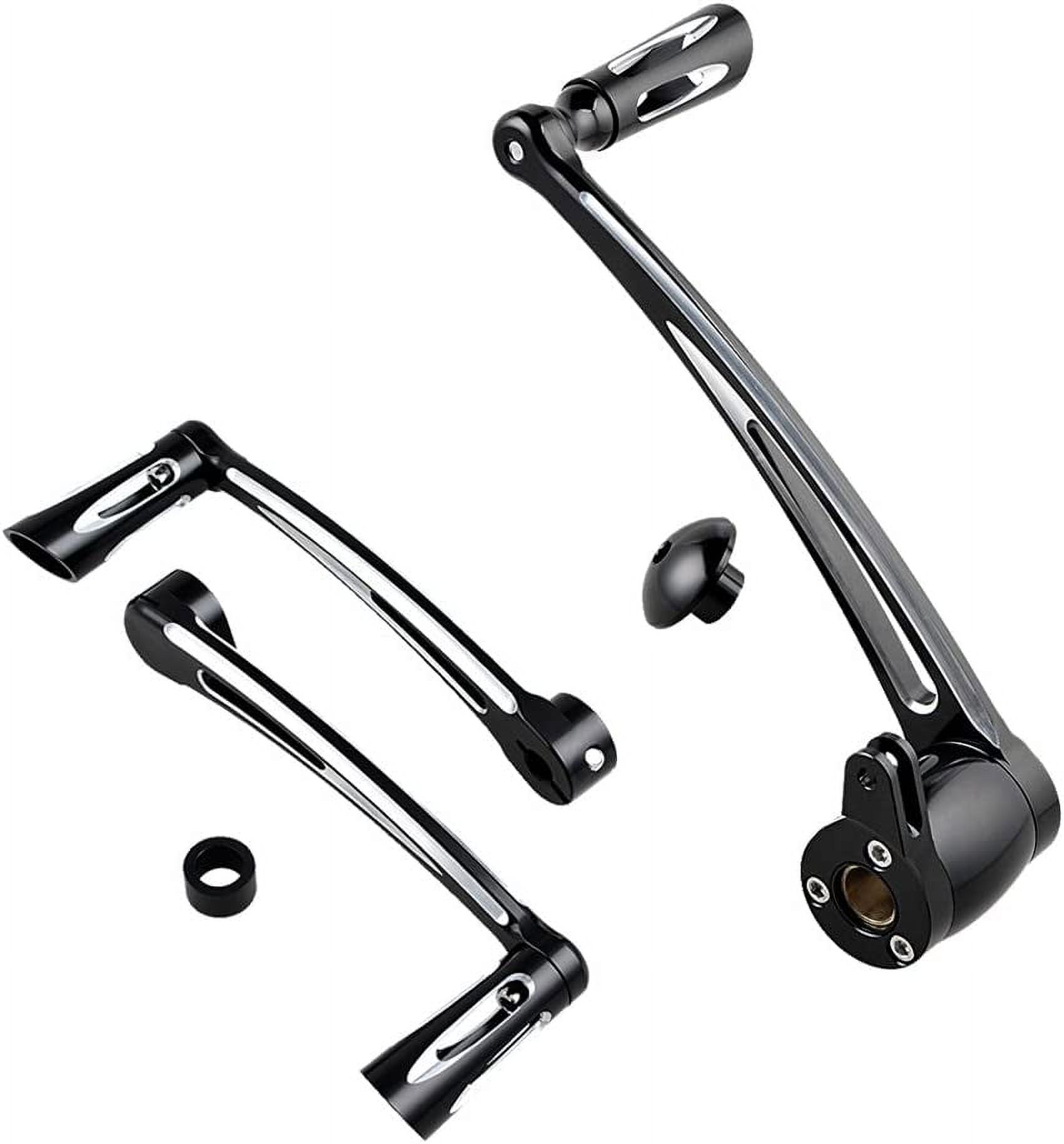 Astra Depot Black CNC Heel Toe Shift Lever w/ Shifter Pegs + Brake Arm Pedal for Harley Touring 2014-2020