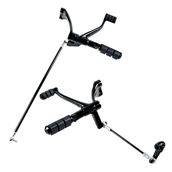 Astra Depot Black Motorcycle Forward Controls Foot Pegs Kit for Harley Sportster XL883 1200 2004-2013