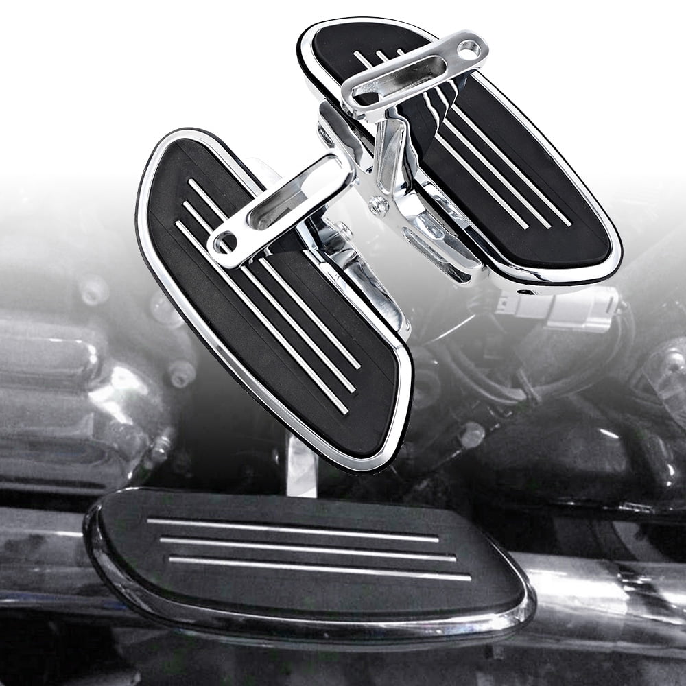 Astra Depot Chrome Aluminum Billet Passenger Floorboard With Mounting Brackets for 1993-2021 Harley Touring Road Glide