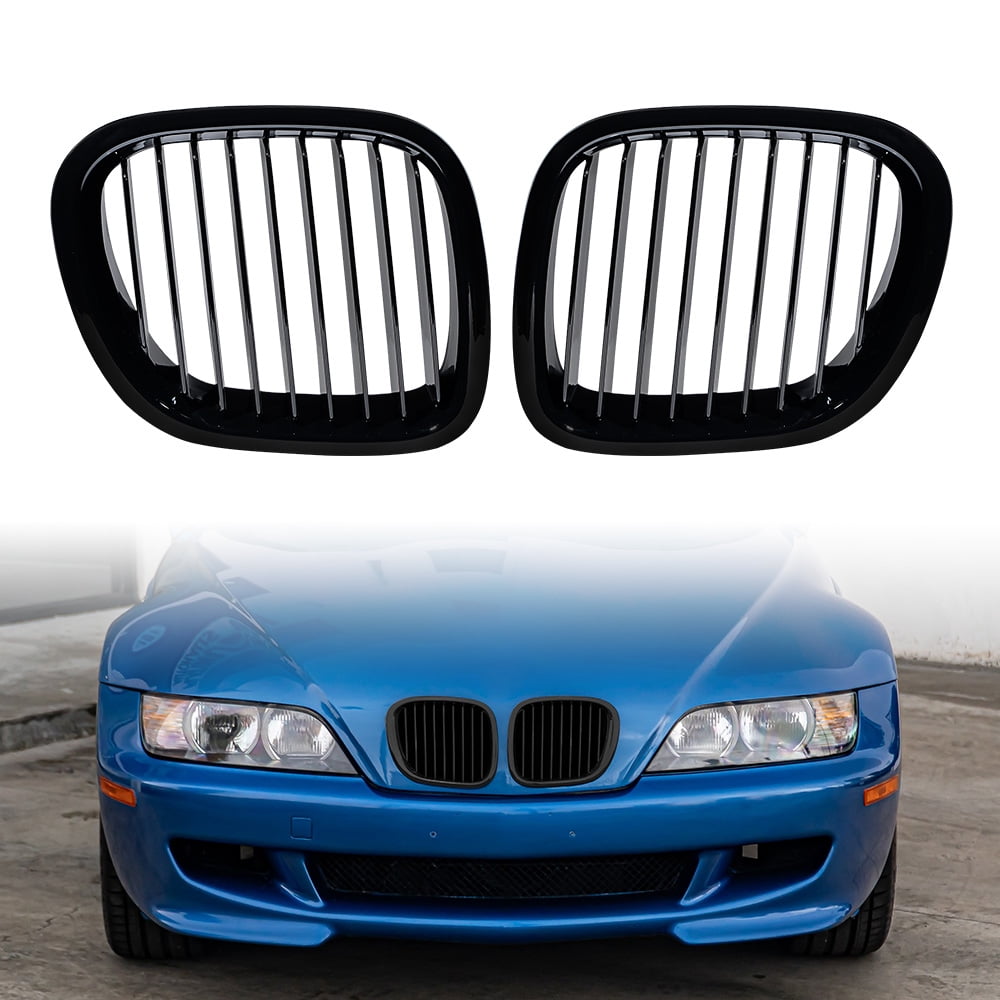 Astra Depot Gloss Black Front Bumper Kidney Grill Grille for 1995-2002 ...