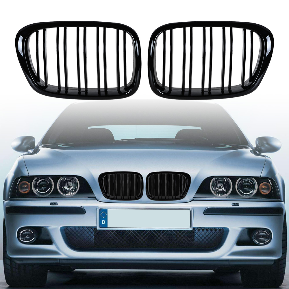 Astra Depot Left Right Chrome Kidney Grille Compatible With 1997-2003 BMW E39 520i 523i 525i 528i 530i 535i 540i M5 4DR