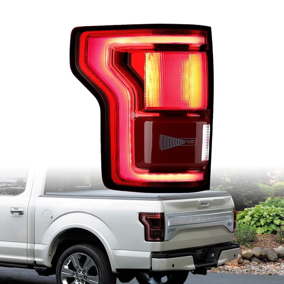 Astra Depot Left Driver Side Brake Turn Signal Reverse Tail Light Taillight Assembly Replacement Lamp for 2015-2017 Ford F150 F-150 w/ Blind Spot FO2800259 HL-3Z13405-D