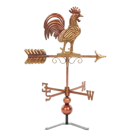 Astra Depot Metal Rooster Weather Vane, 360 Rotating Outdoor Wind Direction Indicator for Roof Garden Barn Farmhouse Decor