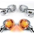 thumbnail image 1 of Astra Depot Motorcycle Front Rear LED Turn Signal Fog Lights W/ Relocation 41mm Fork Tube Clamp Kit Chrome, 4pcs, 1 of 6