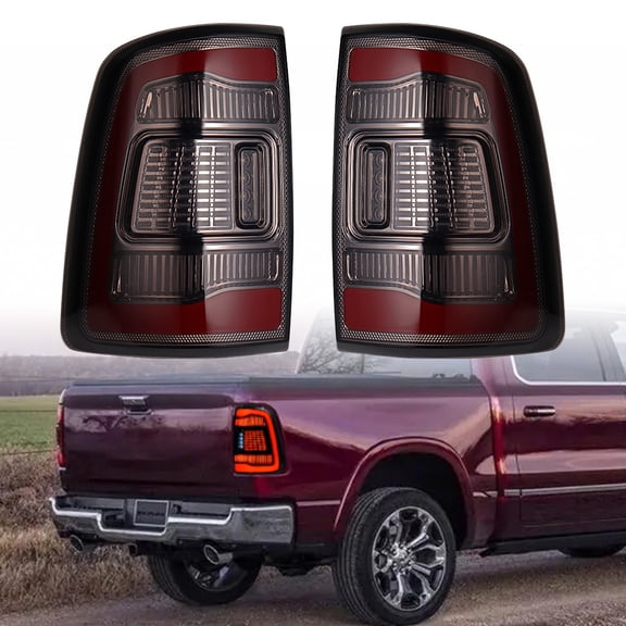 Astra Depot Pair Brake Tail Light Assembly Reverse Turn Signal Lamps Fit 2009-2018 Dodge RAM 1500 2500 3500 Driver Passenger Side