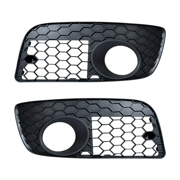 Astra Depot Pair Honeycomb Mesh Foglight Cover Matte Black for 2006-2009 VW Golf GTI MK5 Jetta GLI MK5