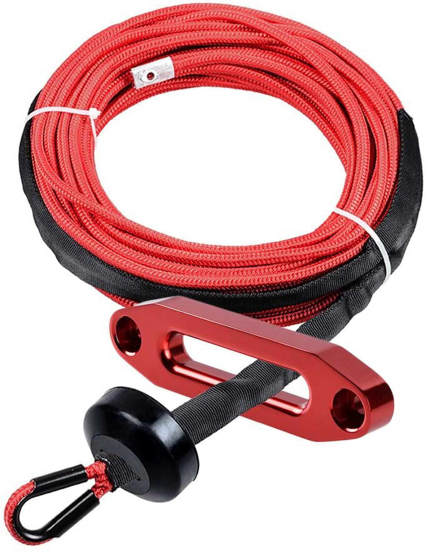 Astra Depot Red 50ft x 1/4" 7000Lbs Synthetic Winch Rope Cable All Heat
