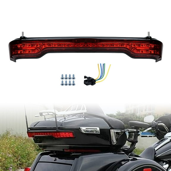 Astra Depot Red Lens LED Tour Pack Trunk Tail Brake Turn Signal Light for Harley Electra Glide FLHT 2014-UP