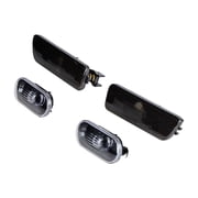 Astra Depot Side Marker + Front Bumper Turn Signal Lights Cover Set for VW Golf Jetta MK4 1999-2005 No Bulb