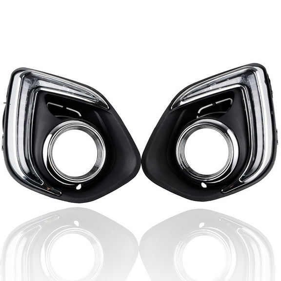 Astra Depot Switchback LED Amber/White DRL Daytime Running Light Turn Signal Fog Lamp Cover Set for Mitsubishi Outlander Sport ASX 2013-2015