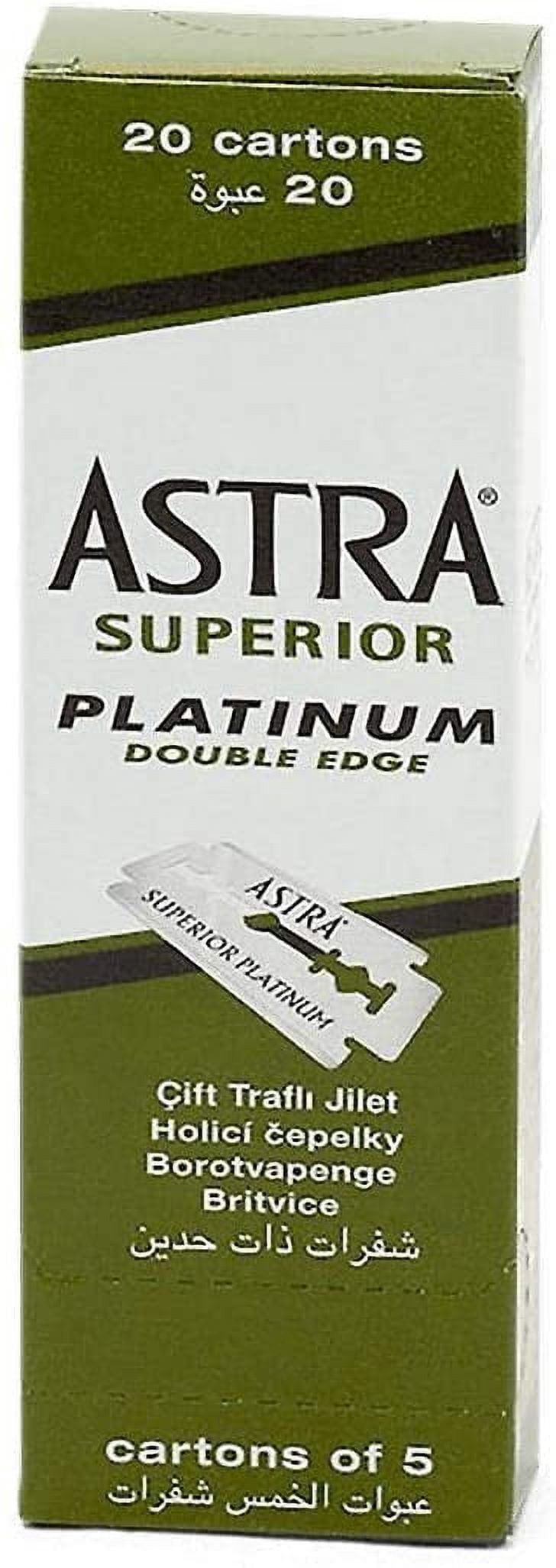Astra Platinum Double Edge Safety Razor Blades,100 Count (Pack of 1)