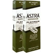 Astra Superior Platinum Double Edge Shaving Razor Blades 200 pcs Barber Favored