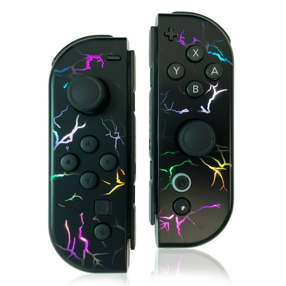 AstraJoy Game Controller for Nintendo Switch Controller, Switch Remote Joypad (L/R) Support RGB Lighting/Vibration/Motion Control/Wake-Up - Thunder and lightning