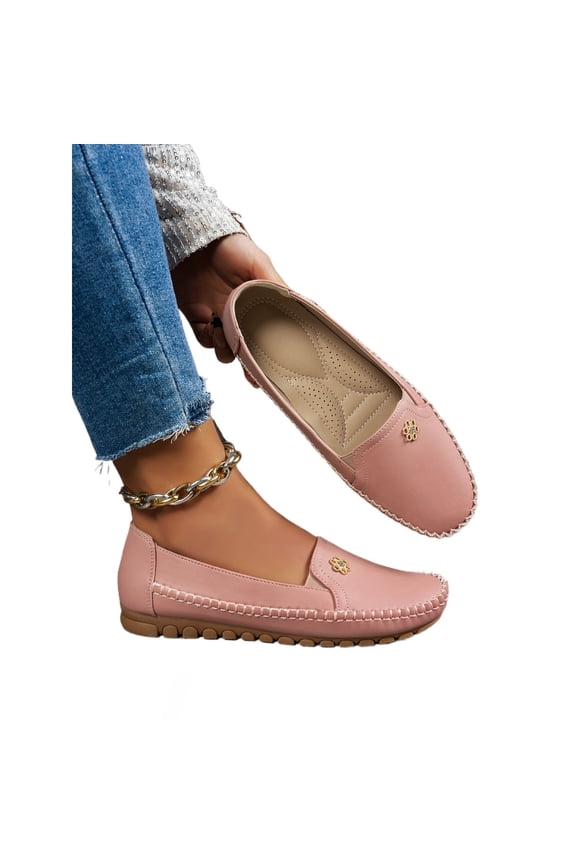 Women’s Slip-On Loafers Flats, Casual Comfort Walking Shoes for Women, Lightweight Flexible Sole Driving Moccasins, Soft Breathable Everyday Flat Shoes, Non-Slip Outdoor Wear
