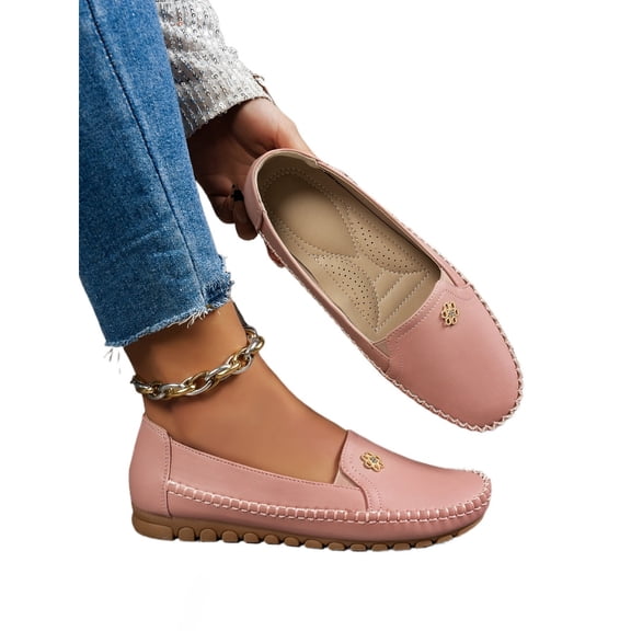 AstraShopming Women’s Slip-On Loafers Flats, Casual Comfort Walking Shoes for Women, Lightweight Flexible Sole Driving Moccasins, Soft Breathable Everyday Flat Shoes, Non-Slip Outdoor Wear