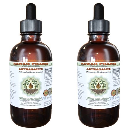 Astragalus Alcohol-Free Liquid Extract, Organic Astragalus (Astragalus membranaceus) Dried Root Glycerite 2x2