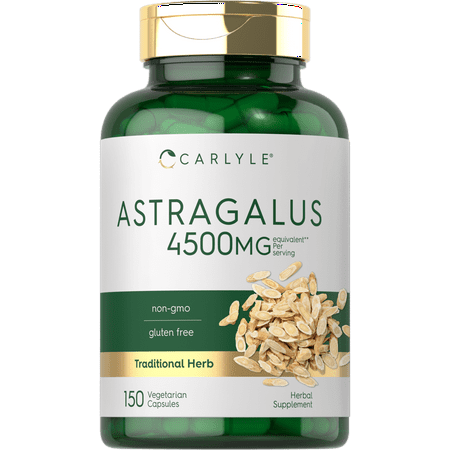 Astragalus Root 4500mg | 150 Vegetarian Capsules | by Carlyle