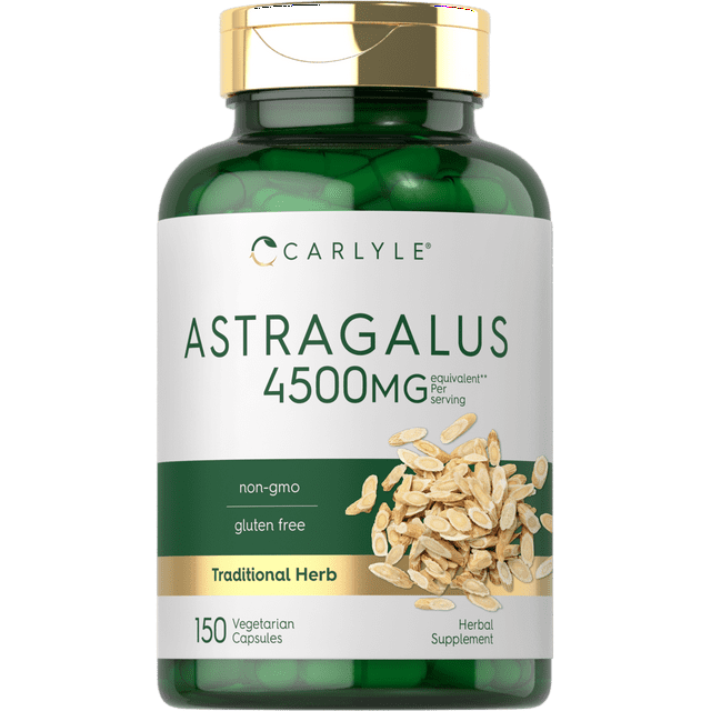 Astragalus Root 4500mg 150 Vegetarian Capsules by Carlyle