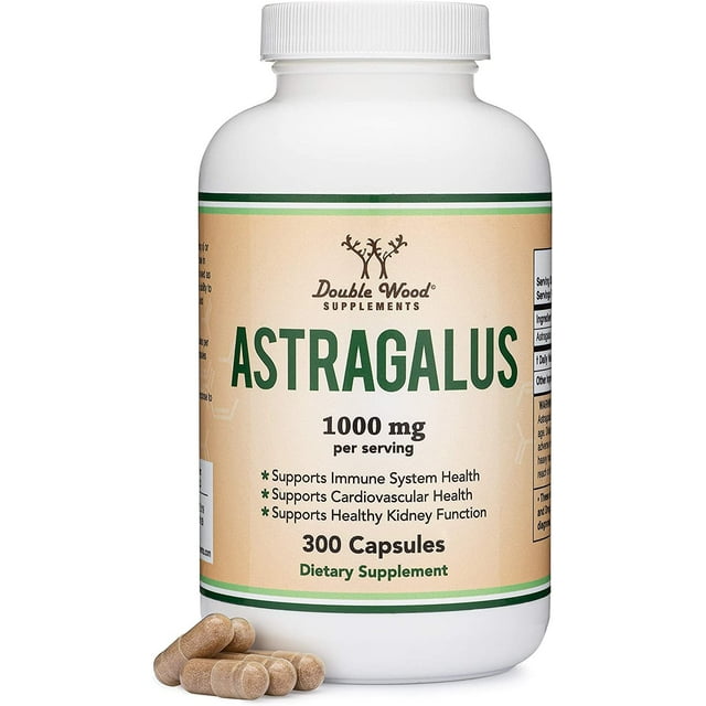Astragalus Root Capsules 1,000mg Per Serving (300 Capsules) High in