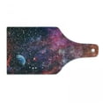 thumbnail image 1 of Astral Cutting Board, Abstract Jumble Design Space Representation with Grunge Spots and Plants, Decorative Tempered Glass Cutting and Serving Board, in 3 Sizes, by Ambesonne, 1 of 2