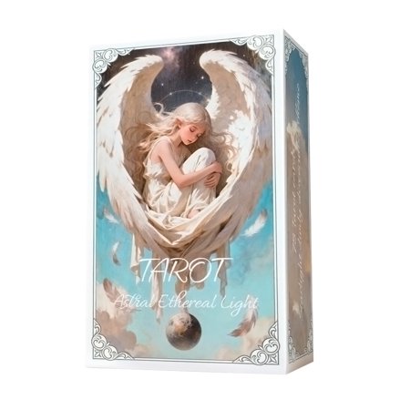 Astral Ethereal Light Tarot Deck 78 Cards Fantasy Art with Guidebook for Game Night