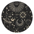 thumbnail image 1 of Astral Gothic Sun and Moon Round Fitted Tablecloth - 100% Waterproof, Spill-Proof, Easy-Clean Elastic Edge Cover, 1 of 4