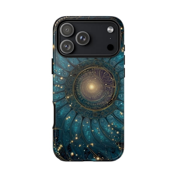 Astral Helix Teal Blue Spiral Cosmic Energy Flow Phone Case 17 16 15 14 13 12 11 Pro Max
