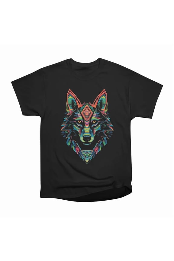 Astral Neon Wolf T-Shirt Tee Gift For Him Merch For Her Apparel For Friend