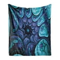 thumbnail image 1 of Astral Soft Flannel Fleece Throw Blanket, Abstract Creative Surreal Futuristic Elements, Cozy Plush for Indoor and Outdoor Use, 60" x 80", Aqua Blue Violet, by Ambesonne, 1 of 5