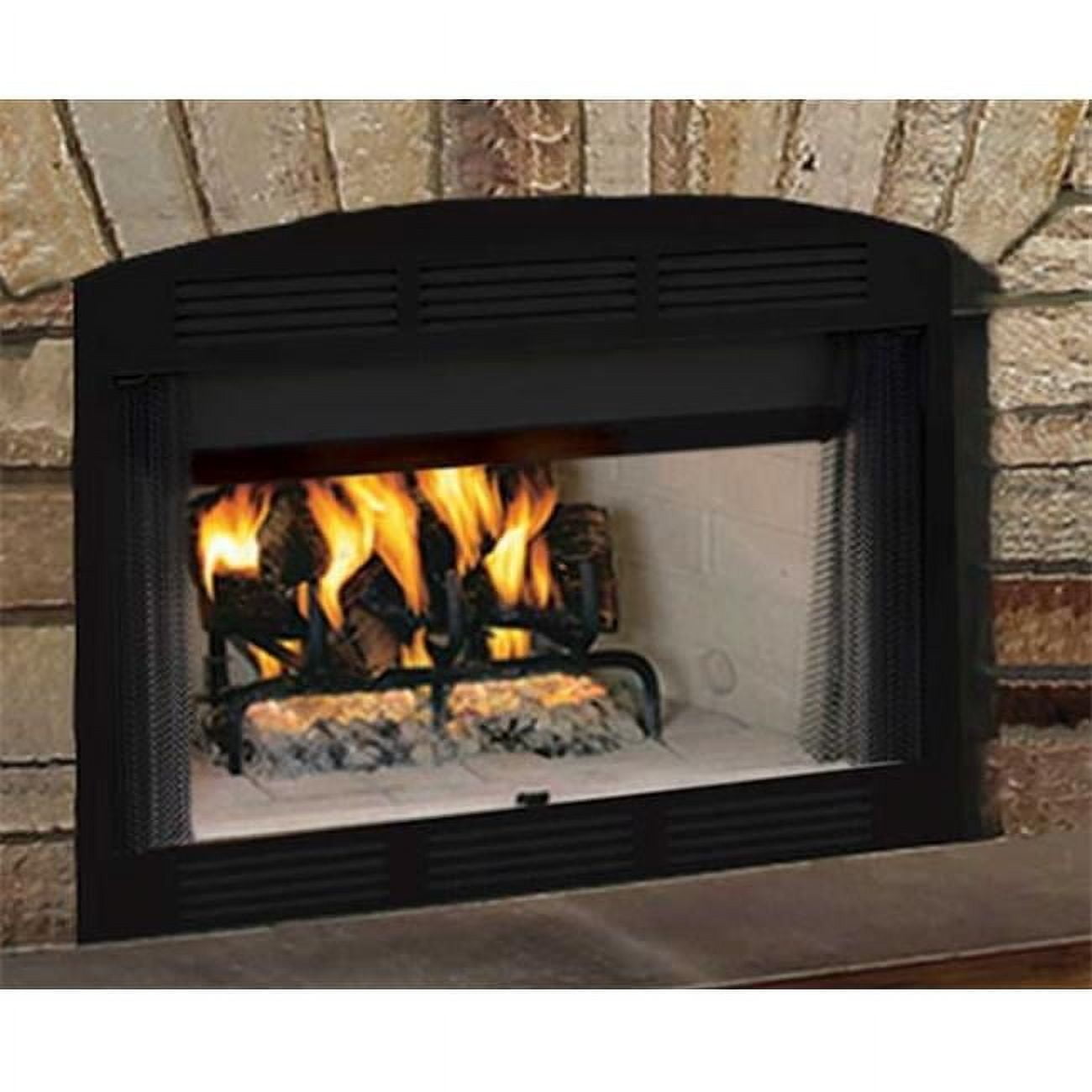 Astria BLACKSTONE42RWS 42 in. Blackstone F2539 Wood Burning Radiant Insulated Fireplace, Gray
