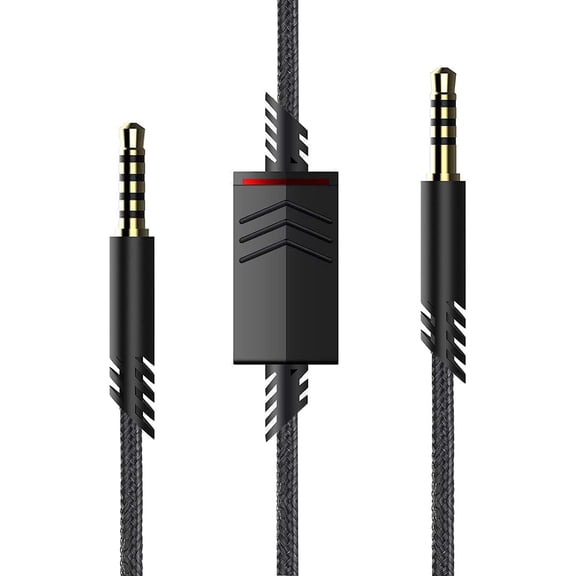 Astro A40 Headset Replacement Inline Mute Cord, 2 Meter Nylon Braided Aux Audio Gaming Wire