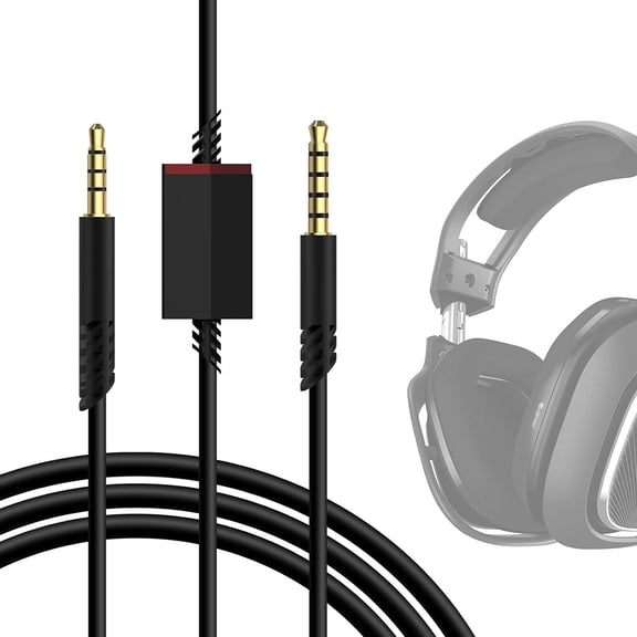 Astro A40 TR, A40, A30, A10 Gen 2, A10 Headset Replacement 3.5mm Cable, Stereo Gaming Aux Cord with Inline Mute Control, 2m / 6ft Durable Heavy Duty Wire