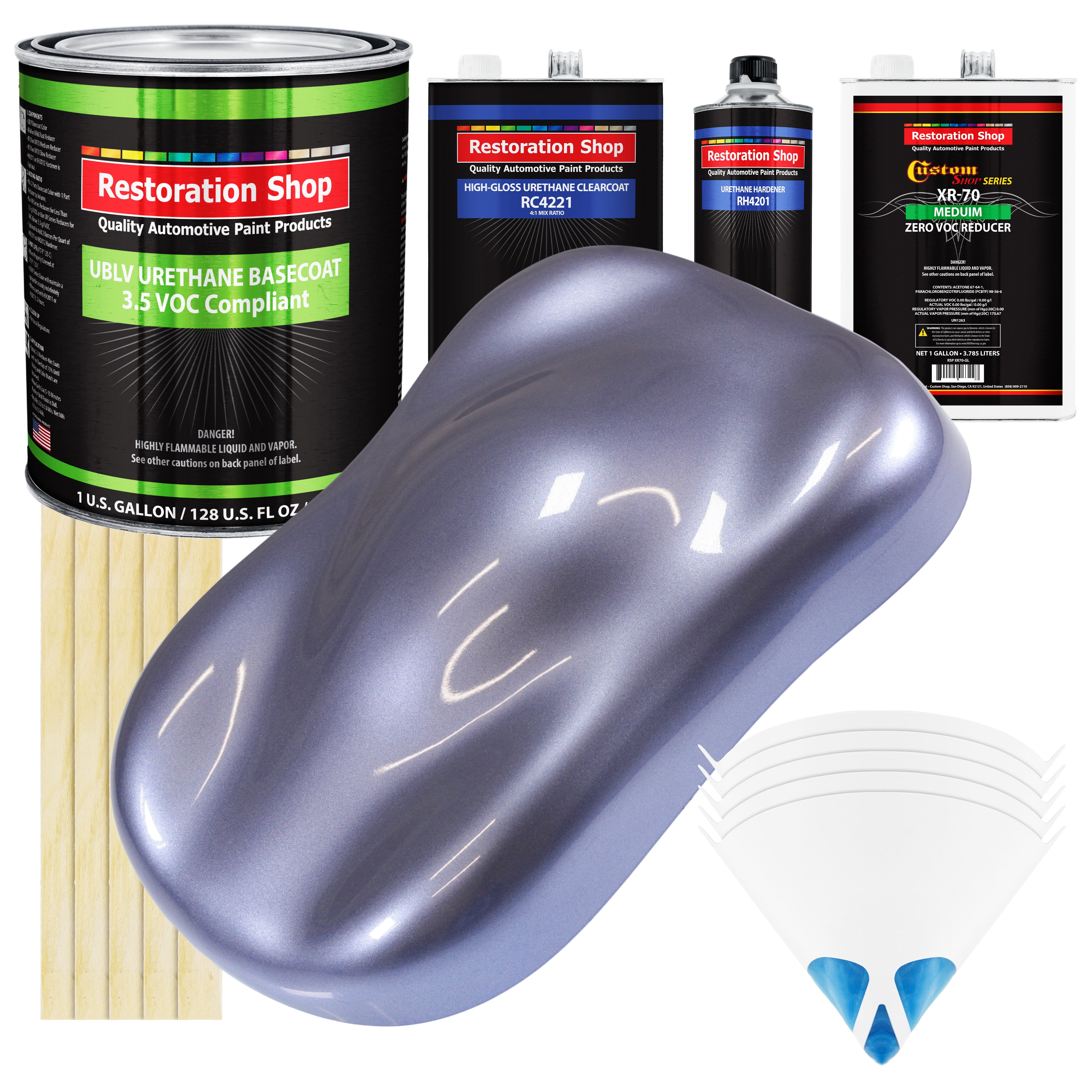 Astro Blue Metallic Gallon Kit Low VOC URETHANE BASECOAT Car Auto Paint ...