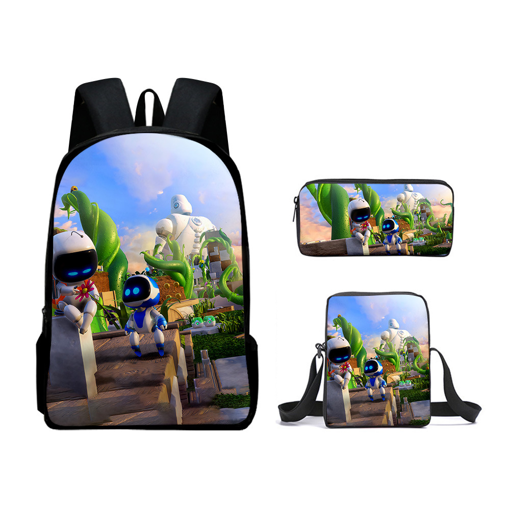 Astro-Bot Anime Backpack for Teen/Womens/Mens Cartoon Backpack Set ...
