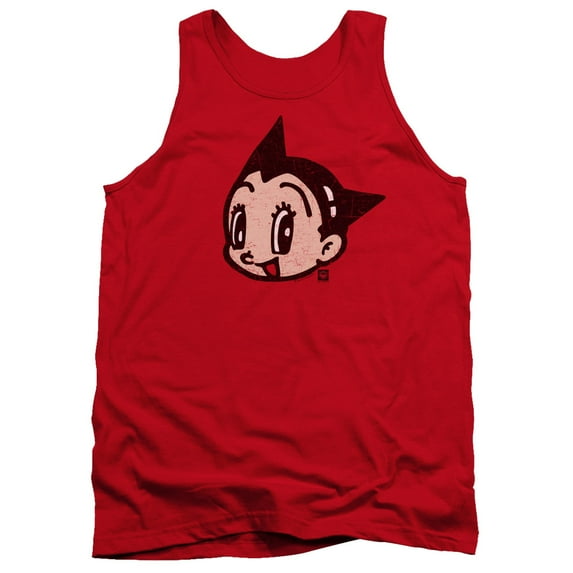 Astro Boy Face Adult Tank Top Red