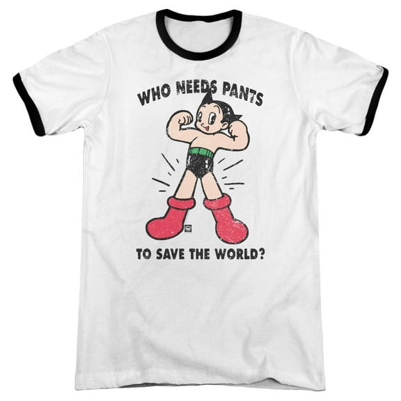 Astro Boy Who Needs Parts Adult Ringer White Black