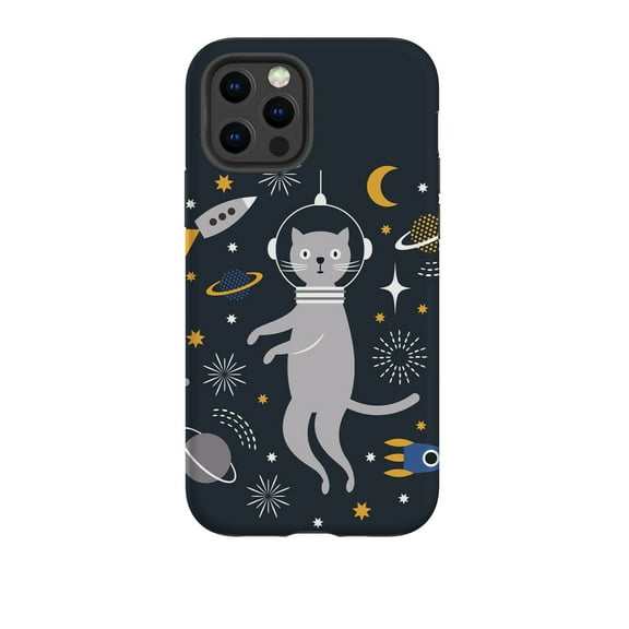 Astro-Cat Cute Space Cat Galaxy Phone Case for iPhone 16 15 14 13 12 11 Pro Max