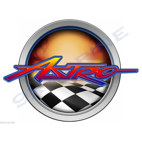 Astro Customize-able Boat Racing Round Sticker 7" Diameter