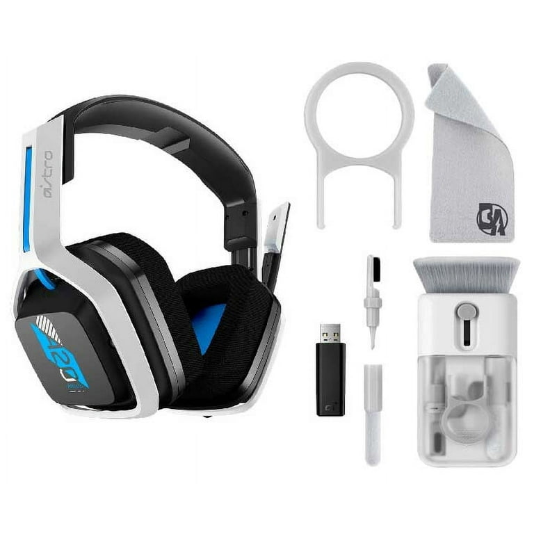 Astro Gaming A20 Gen 2 Wireless Stereo Over-the-Ear Gaming Headset for  PlayStation 5, PlayStation 4, and PC White/Blue With Cleaning kit Bolt  Axtion Bundle Used 