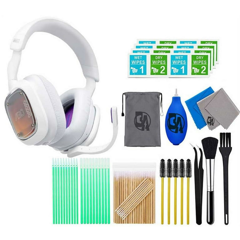 Astro Gaming - A30 Wireless Dolby Atmos Gaming Headset for Xbox, Xbox  Series XS, Nintendo Switch, PC, Android with Detachable Boom Mic - White  With Cleaning kit Bolt Axtion Bundle Used 