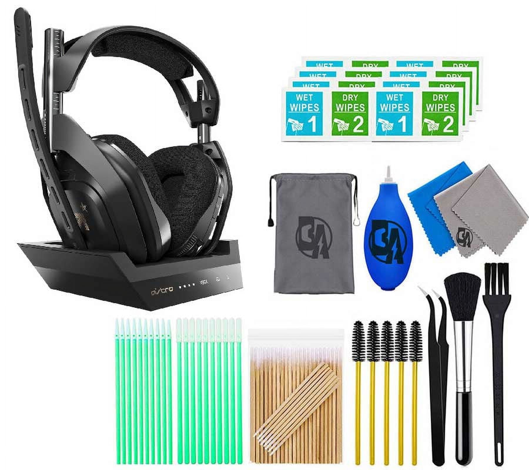 Astro Gaming - A50 Wireless Dolby Atmos Over-the-Ear Gaming Headset for  Xbox Series XS, Xbox One, and PC with Base Station - Black With Cleaning  kit Bolt Axtion Bundle Used 
