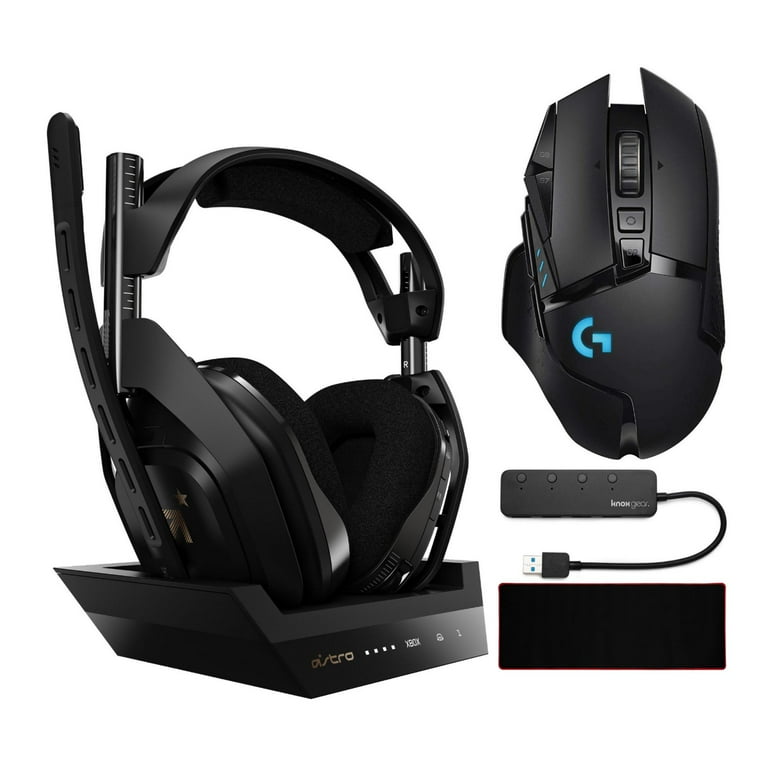 Logitech Astro Gaming A50 Wireless Headphones with Base Station Bundle and Gaming Mouse Logitech Astro Gaming A50 Wireless Headphones with Base Station Bundle and Gaming Mouse