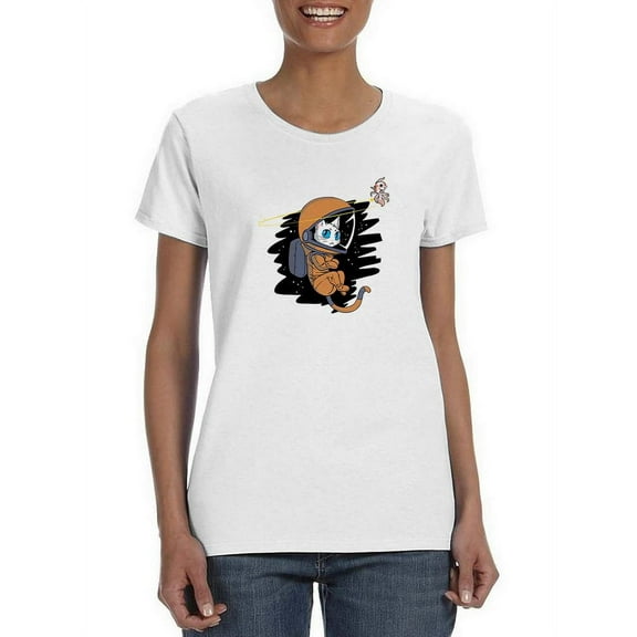 Astro Kitty T-Shirt Men -Smartprints Designs, Male Small