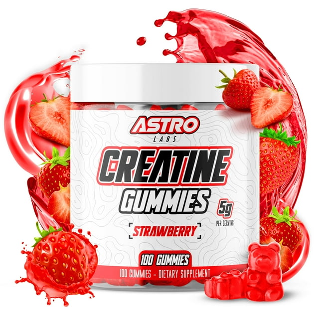 Astro Labs Creatine Gummies For Men & Women - 5g Per Serving, Increase 