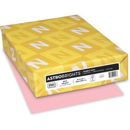 Astro Laser, Inkjet Printable Multipurpose Card Stock Letter - 8 1/2" x 11" - 65 lb Basis Weight - 250 / Pack - Pink