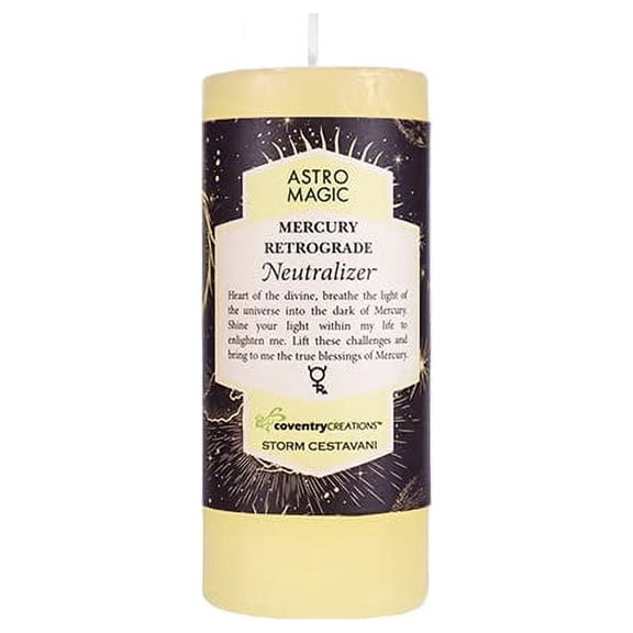 Astro Magic Mercury Retrograde Neutralizer Candle  Ritual Candle for Protection, Balance & Positive Energy