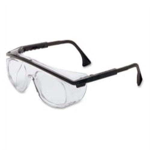 Astro Otg 3001 Wraparound Safety Glasses, Black Plastic Frame, Clear Lens | Bundle of 5 Each