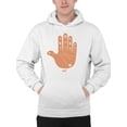 thumbnail image 1 of Astro Palmistry - Zodiac Hand Emoji Art Design Men's Hoodie, 1 of 4