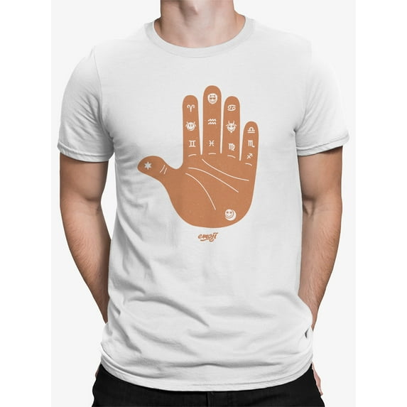 Astro Palmistry - Zodiac Hand Emoji Art Design Men's T-shirt