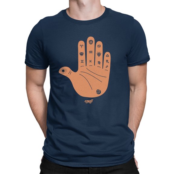 Astro Palmistry - Zodiac Hand Emoji Art Design Men's T-shirt